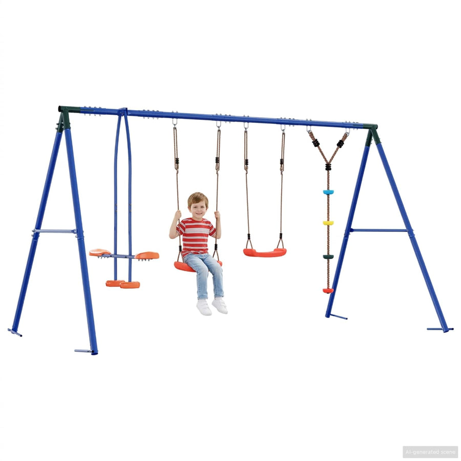 Buiten Schommelset Meerkleurig 330 x 185 x 185 cm Staal en PE