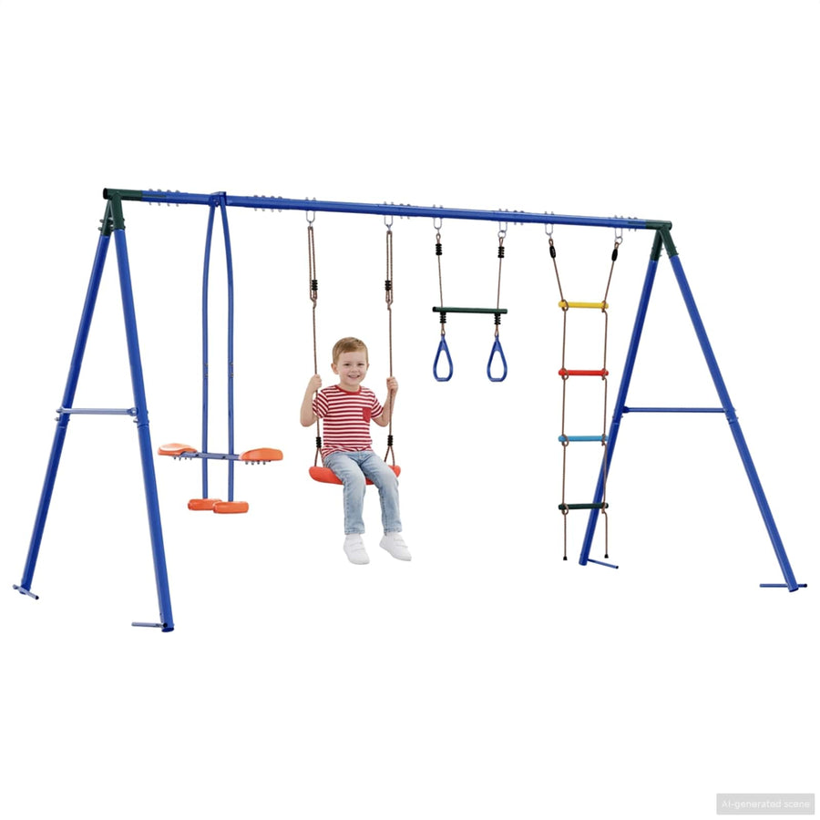 Buiten Schommelset Meerkleurig 330 x 185 x 185 cm Staal en PE