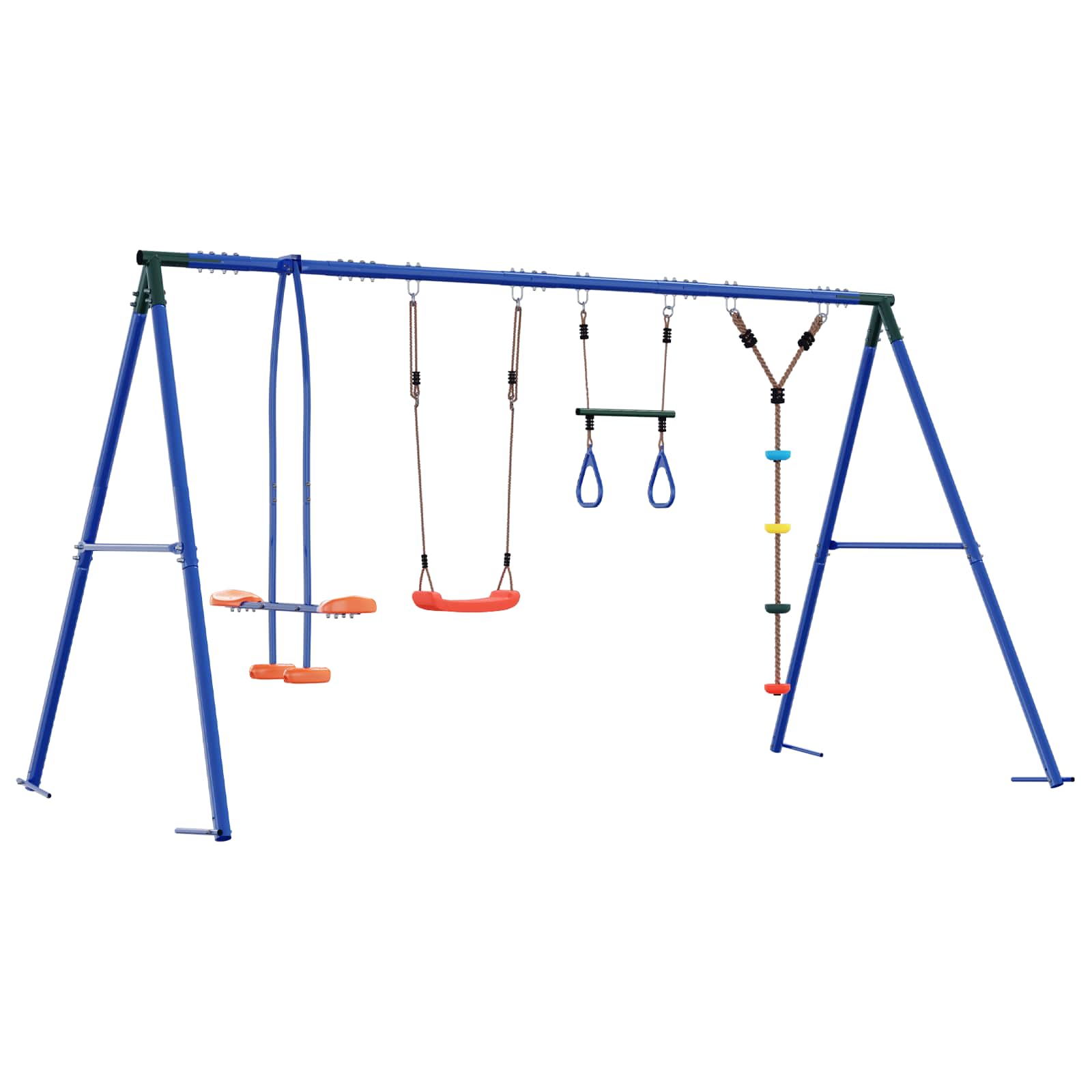 Buiten Schommelset Meerkleurig 330 x 185 x 185 cm Staal en PE