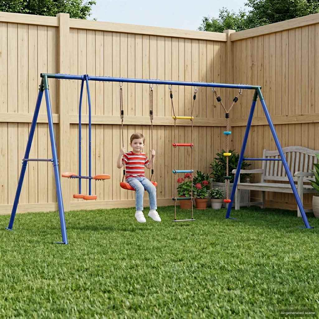 Buiten Schommelset Meerkleurig 330 x 185 x 185 cm Staal en PE