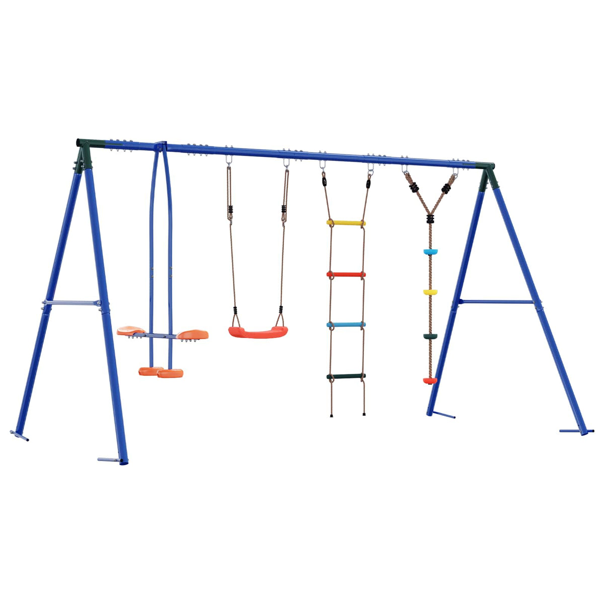 Buiten Schommelset Meerkleurig 330 x 185 x 185 cm Staal en PE