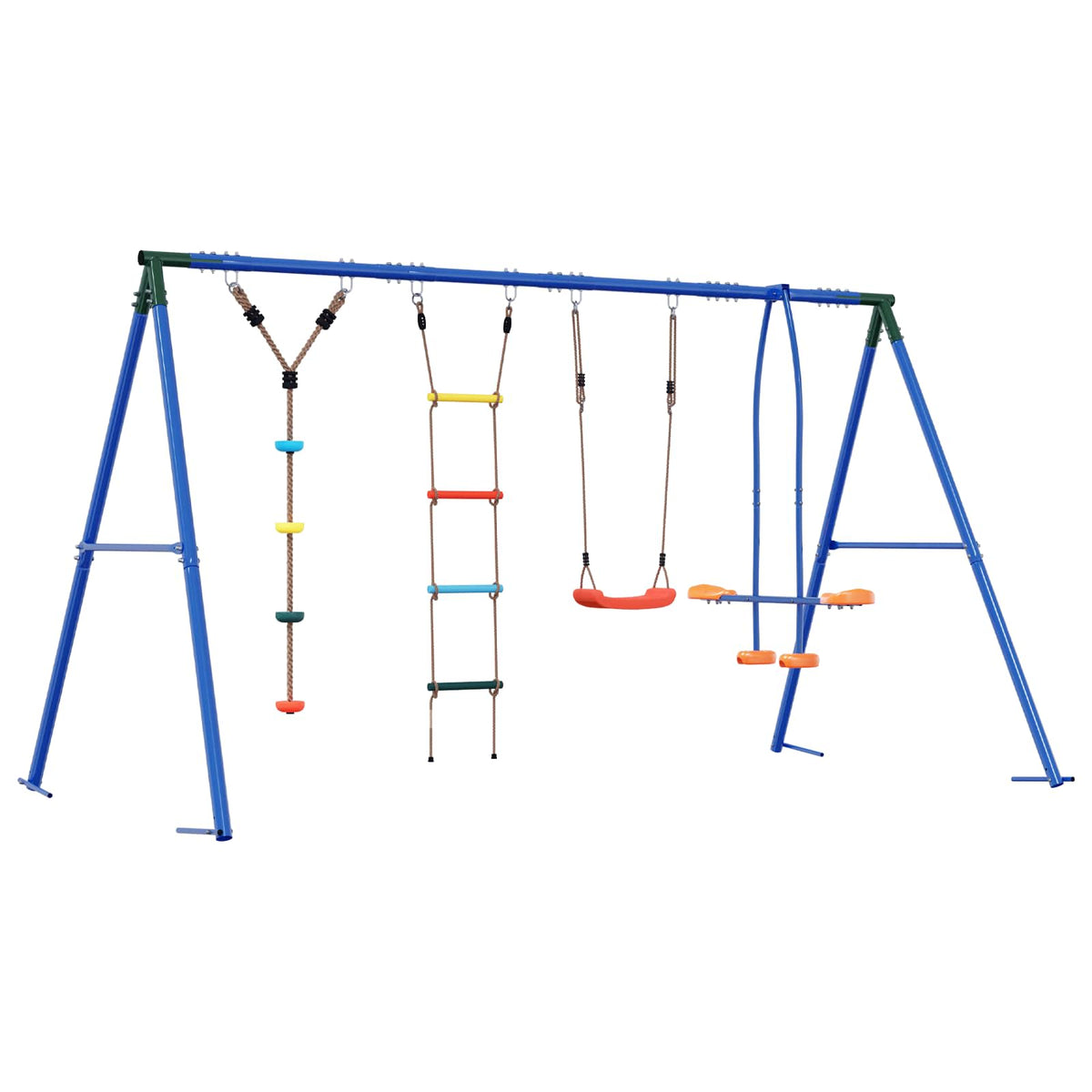Buiten Schommelset Meerkleurig 330 x 185 x 185 cm Staal en PE