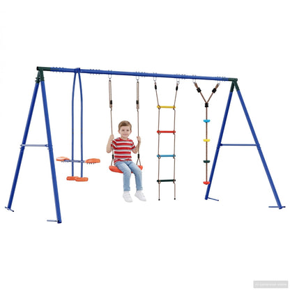 Buiten Schommelset Meerkleurig 330 x 185 x 185 cm Staal en PE