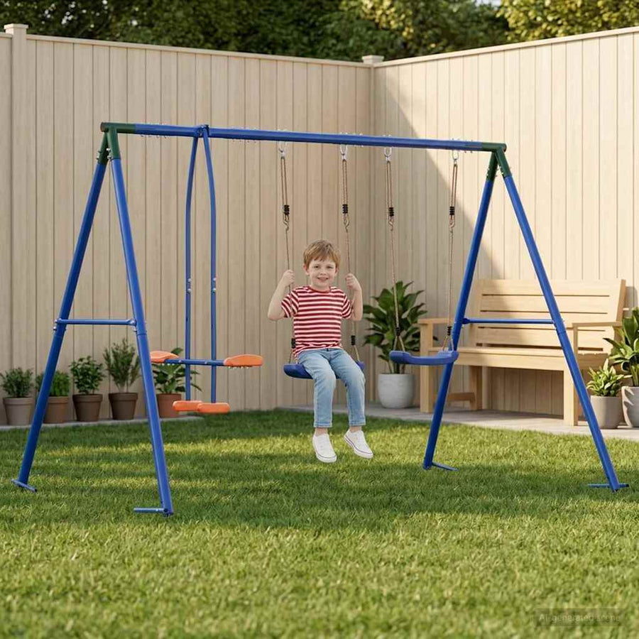 Buiten Schommelset Meerkleurig 263 x 185 x 185 cm Staal en PE
