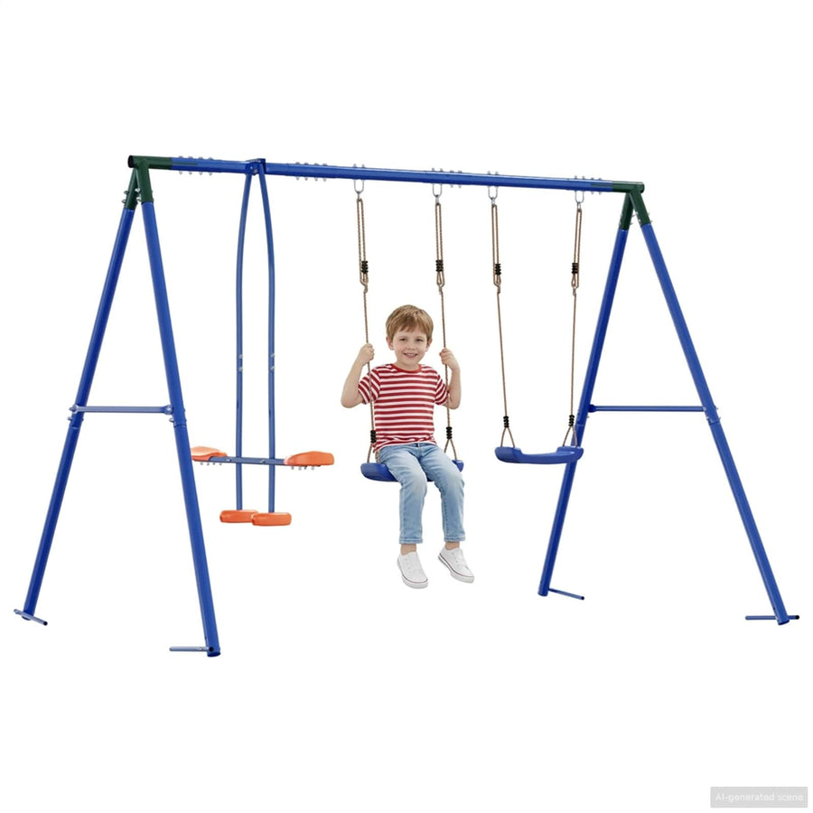 Buiten Schommelset Meerkleurig 263 x 185 x 185 cm Staal en PE