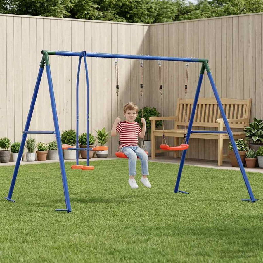 Buiten Schommelset Multikleur 263 x 185 x 185 cm Staal en PE