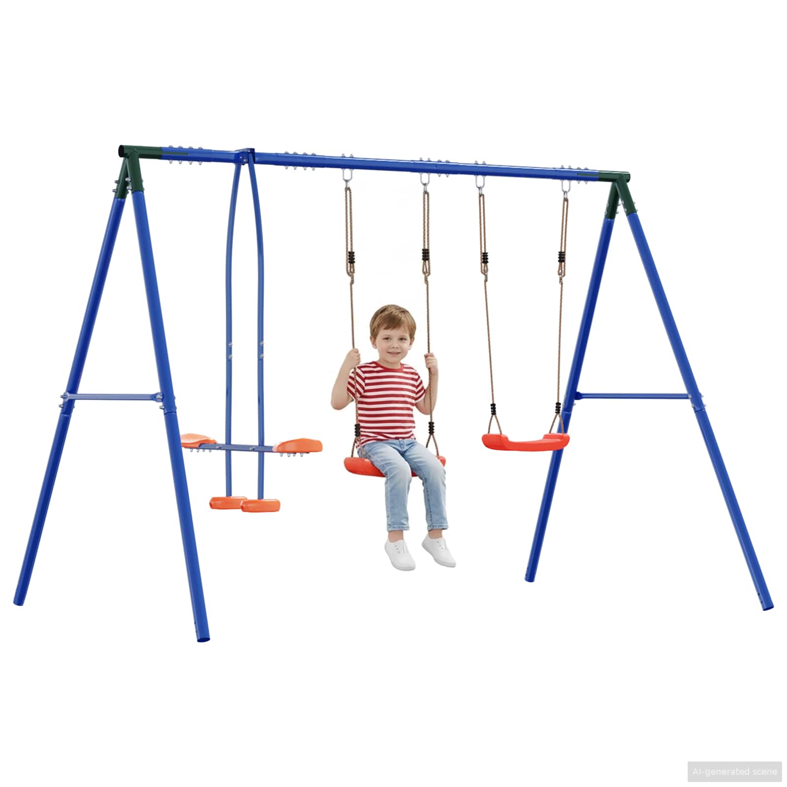 Buiten Schommelset Multikleur 263 x 185 x 185 cm Staal en PE