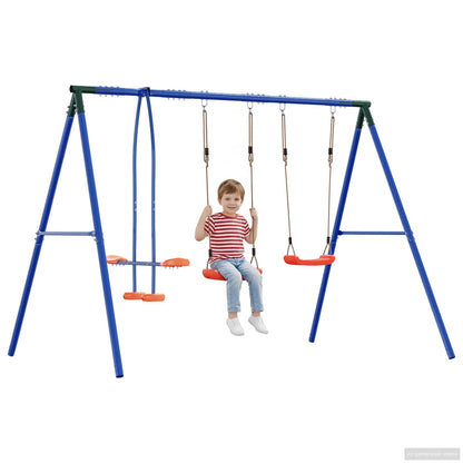 Buiten Schommelset Multikleur 263 x 185 x 185 cm Staal en PE