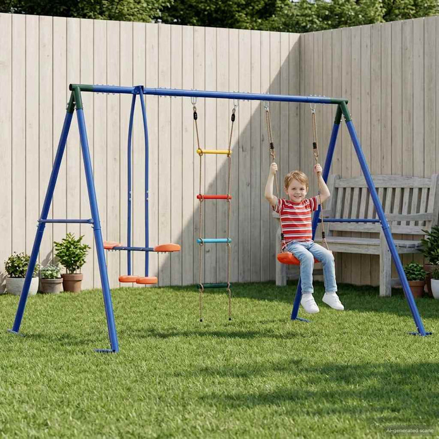 Buiten Schommelset Meerkleurig 263 x 185 x 185 cm Staal en PE