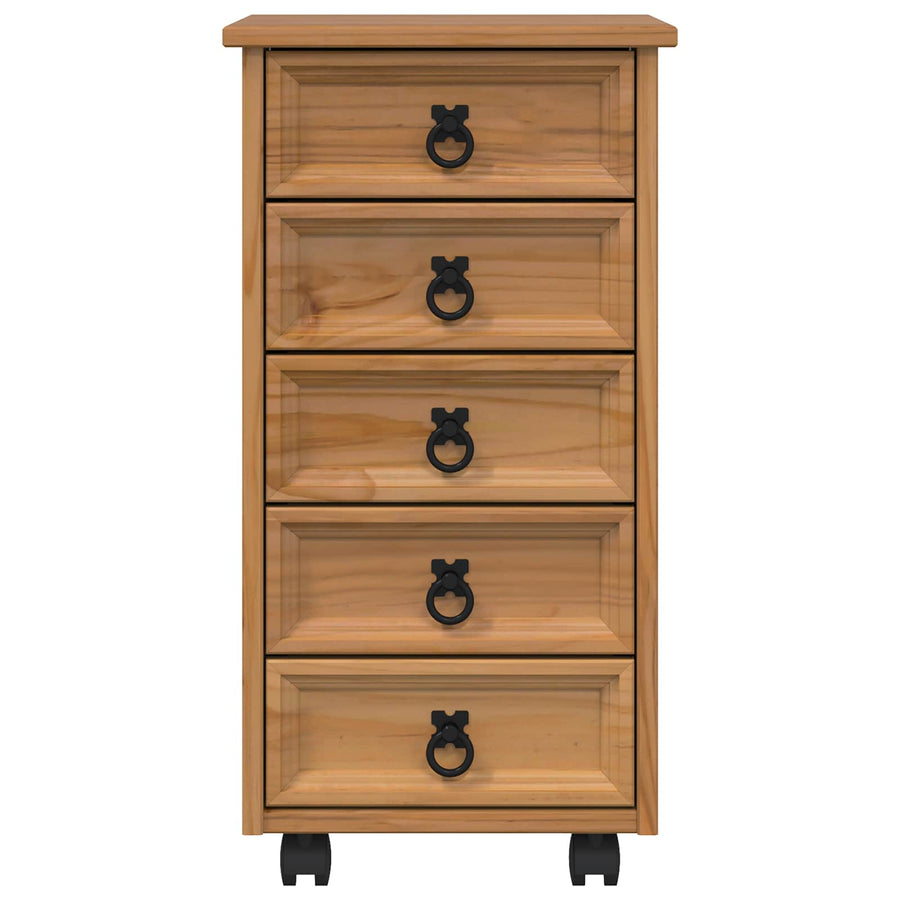 Rolkast met lades CORONA Massief grenenhout en engineered wood