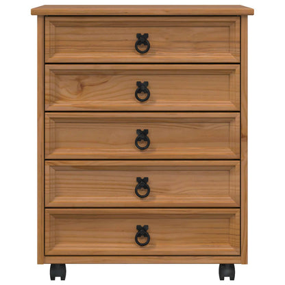 Rolkast met lades CORONA Massief grenenhout en engineered wood