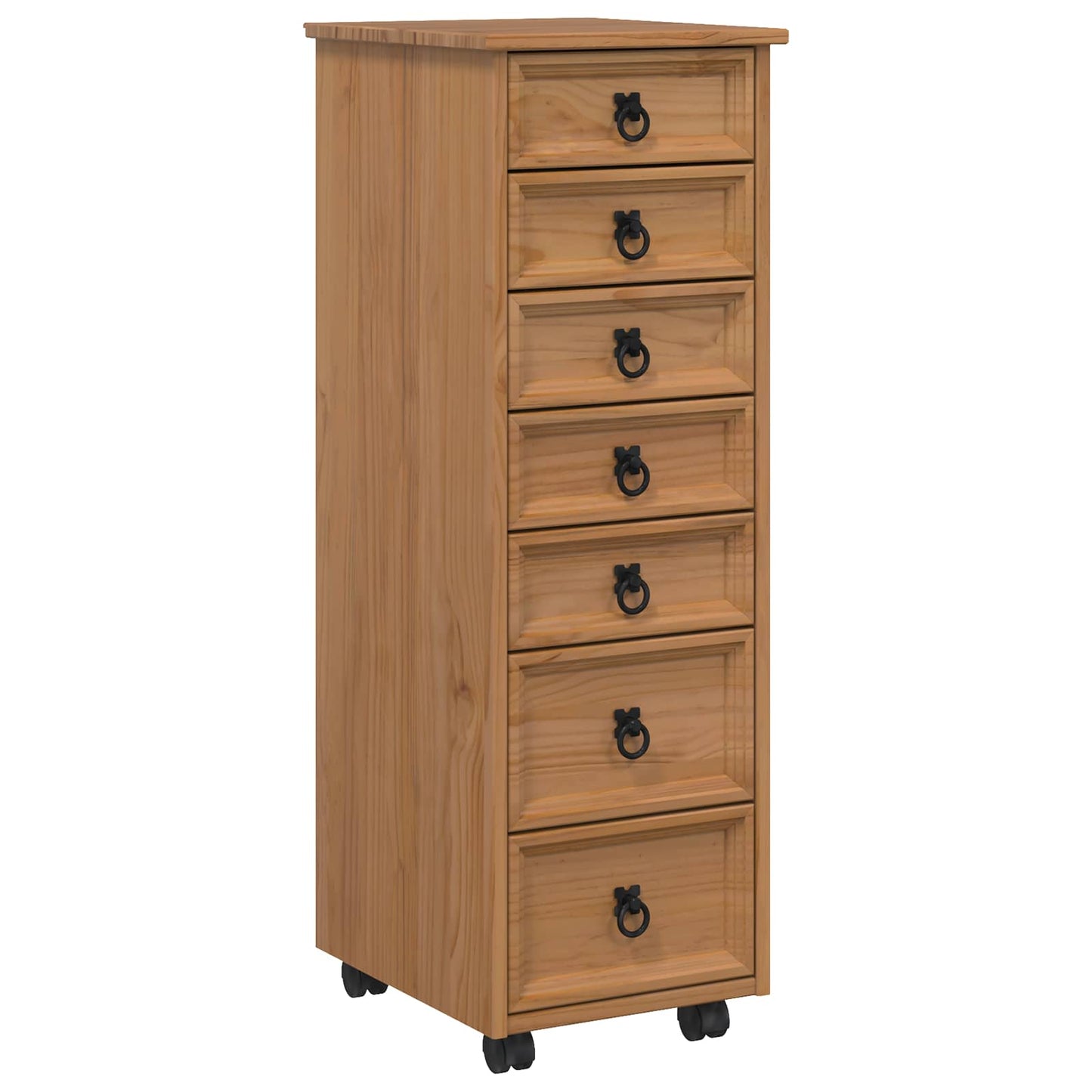 Rolkast met lades CORONA Massief grenenhout en engineered wood