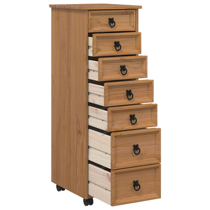 Rolkast met lades CORONA Massief grenenhout en engineered wood