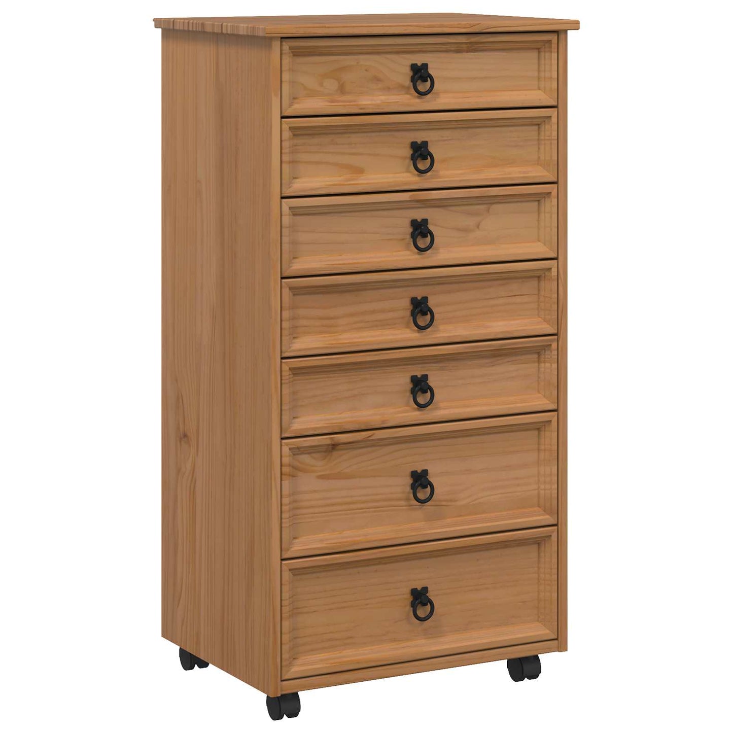 Rolkast met lades CORONA Massief grenenhout en engineered wood