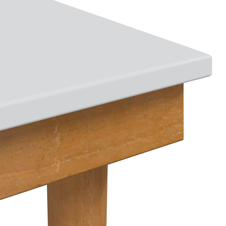 Henktafel Kruk FAUSKE Wit 40 x 33 x 45 cm Massief grenenhout