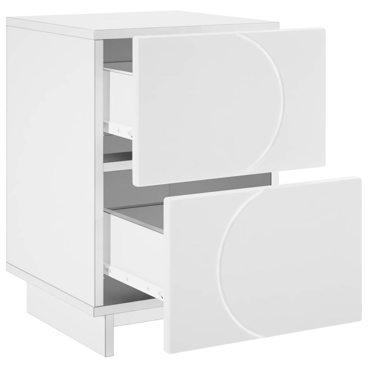 Nachtkastje 2 st Wit 33,5 x 34,5 x 50 cm Bewerkt hout