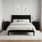 Nachtkastjes set 2x zwart 33.5x34.5x50 cm