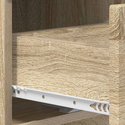 Nachtkastje 2 st Sonoma Eiken 33,5 x 34,5 x 50 cm Bewerkt hout