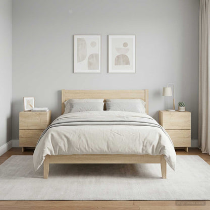 Nachtkastje 2 st Sonoma Eiken 33,5 x 34,5 x 50 cm Bewerkt hout