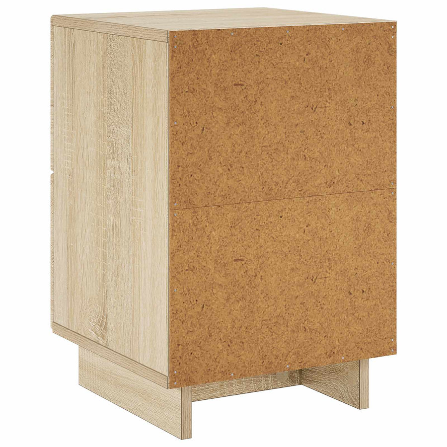Nachtkastje 2 st Sonoma Eiken 33,5 x 34,5 x 50 cm Bewerkt hout