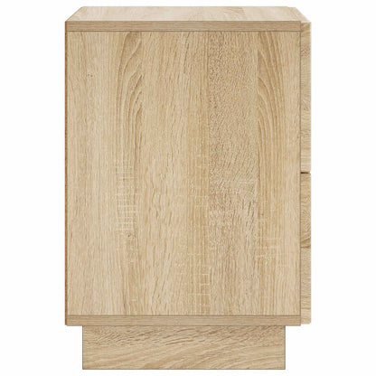 Nachtkastje 2 st Sonoma Eiken 33,5 x 34,5 x 50 cm Bewerkt hout