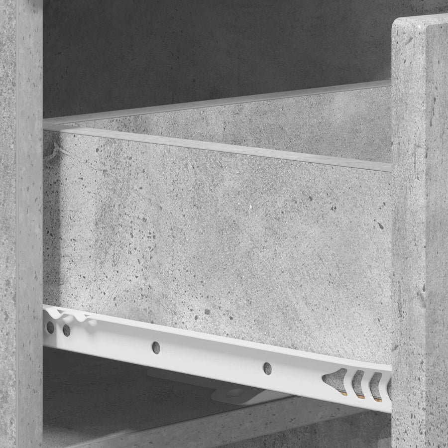Nachtkastje 2 st Betongrijs 33,5 x 34,5 x 50 cm Bewerkt hout
