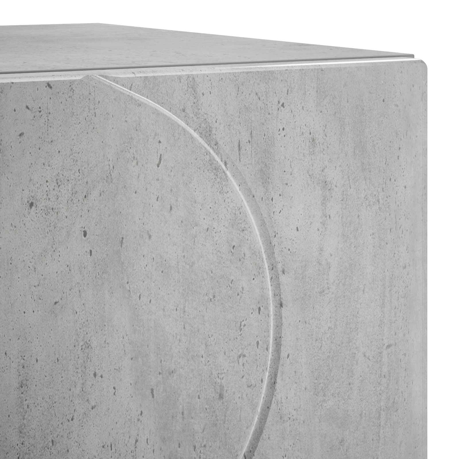 Nachtkastje 2 st Betongrijs 33,5 x 34,5 x 50 cm Bewerkt hout