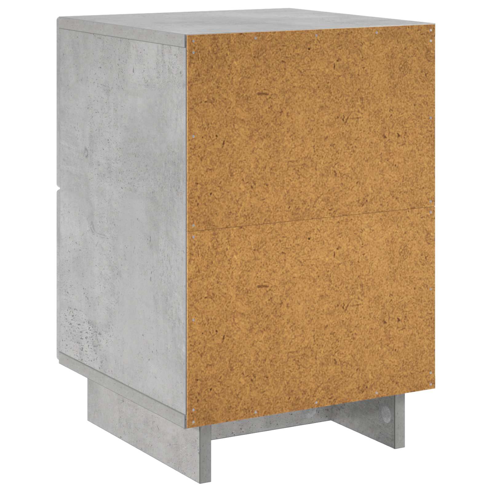 Nachtkastje 2 st Betongrijs 33,5 x 34,5 x 50 cm Bewerkt hout