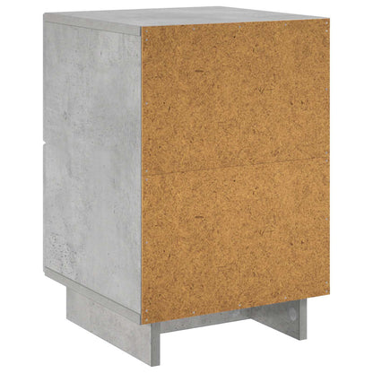 Nachtkastje 2 st Betongrijs 33,5 x 34,5 x 50 cm Bewerkt hout