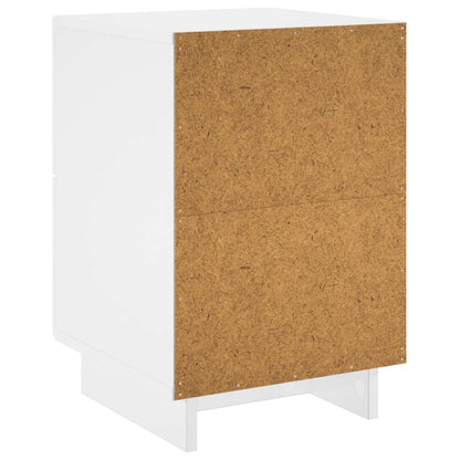 Nachtkastje Hoogglans Wit 33,5 x 34,5 x 50 cm Bewerkt hout
