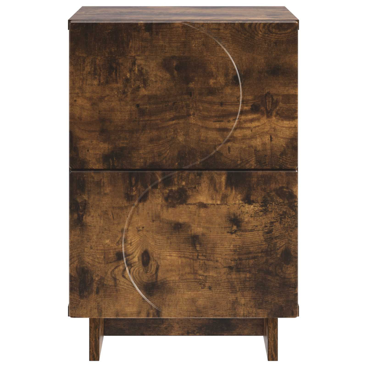 Nachtkastje 2 st Gerookt eiken 33,5 x 34,5 x 50 cm Bewerkt hout