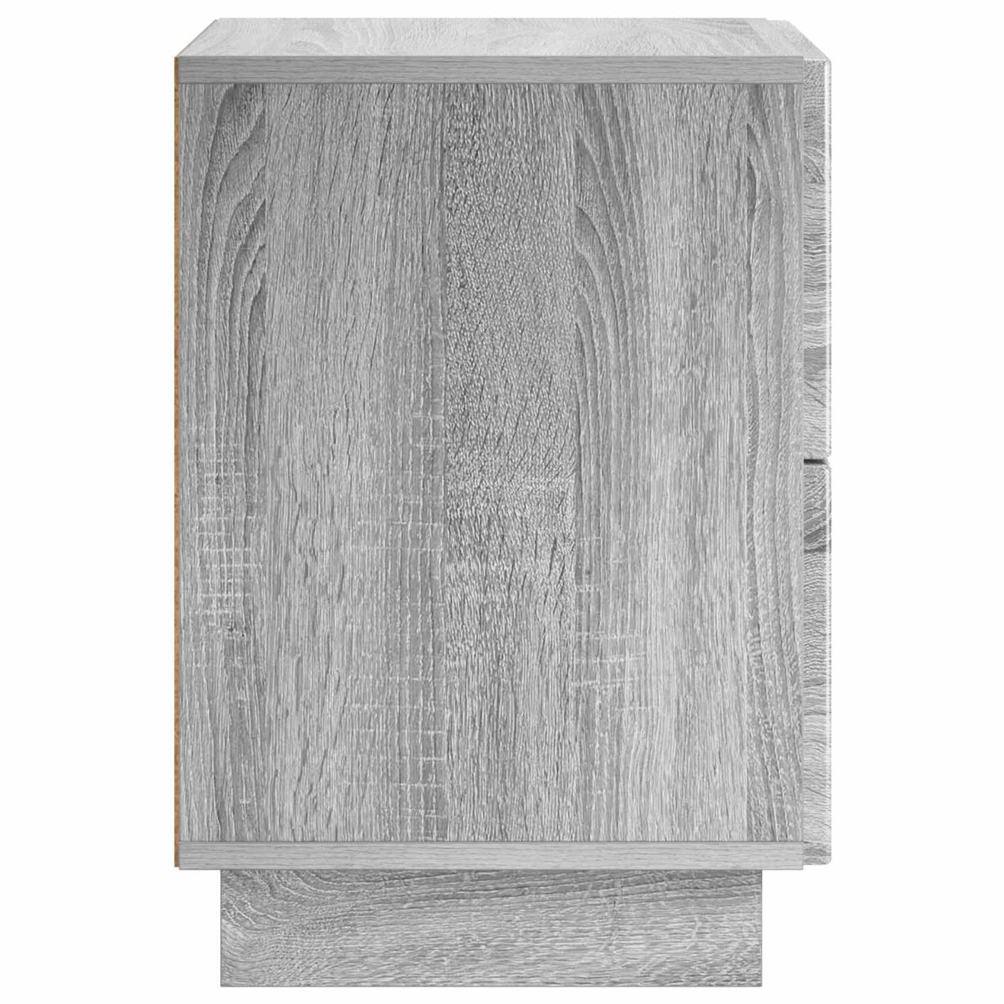 Nachtkastje 2 st Grijs Sonoma 33,5 x 34,5 x 50 cm Bewerkt hout