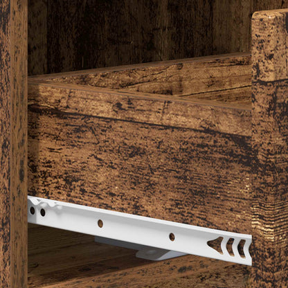 Nachtkastje 2 st Eikenhout 33,5 x 34,5 x 50 cm Bewerkt hout