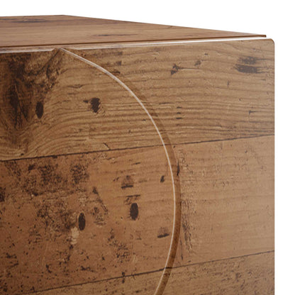 Nachtkastje 2 st Eikenhout 33,5 x 34,5 x 50 cm Bewerkt hout
