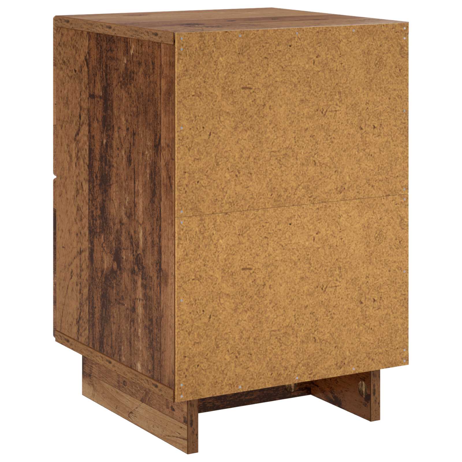 Nachtkastje 2 st Eikenhout 33,5 x 34,5 x 50 cm Bewerkt hout