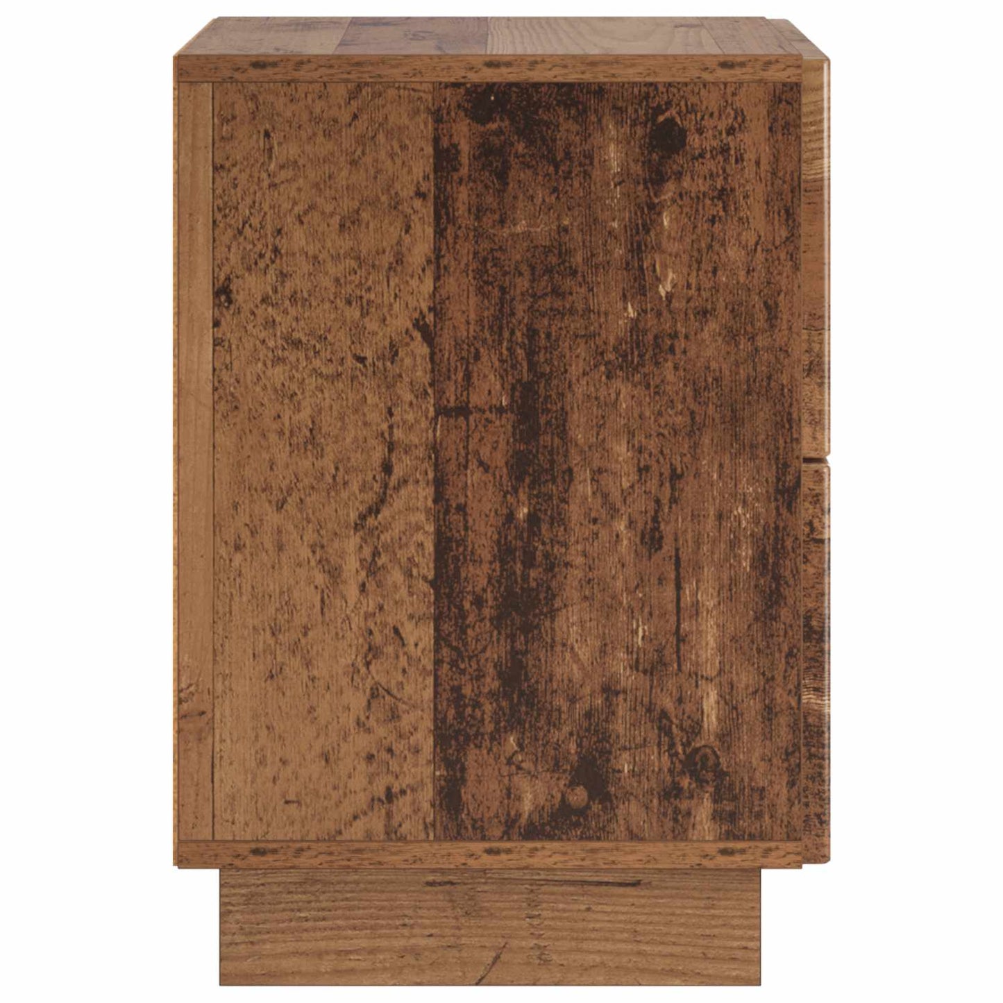 Nachtkastje 2 st Eikenhout 33,5 x 34,5 x 50 cm Bewerkt hout