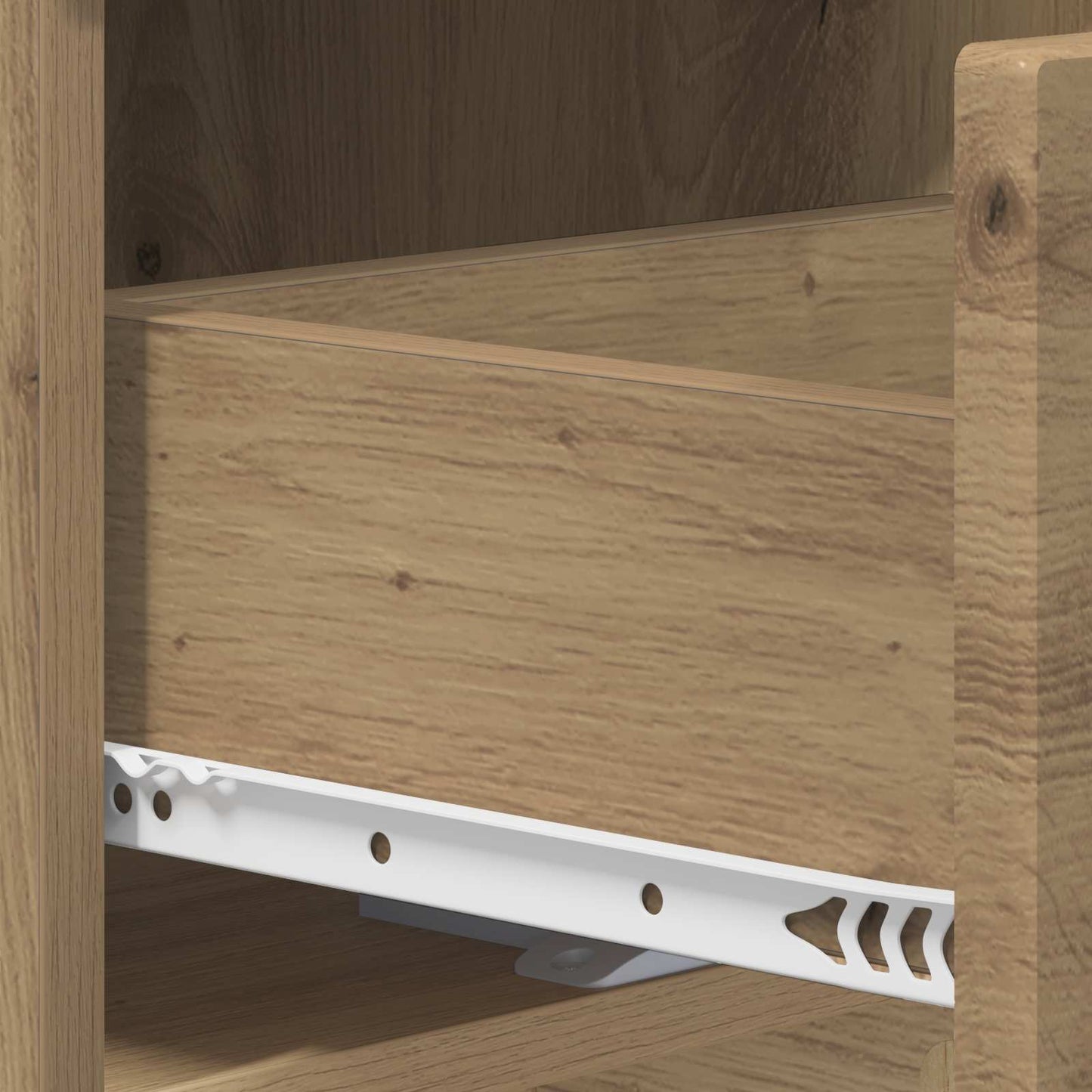 Nachtkastje Artisanaal eiken 33,5 x 34,5 x 50 cm Bewerkt hout