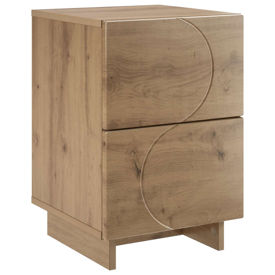 Nachtkastje Artisanaal eiken 33,5 x 34,5 x 50 cm Bewerkt hout