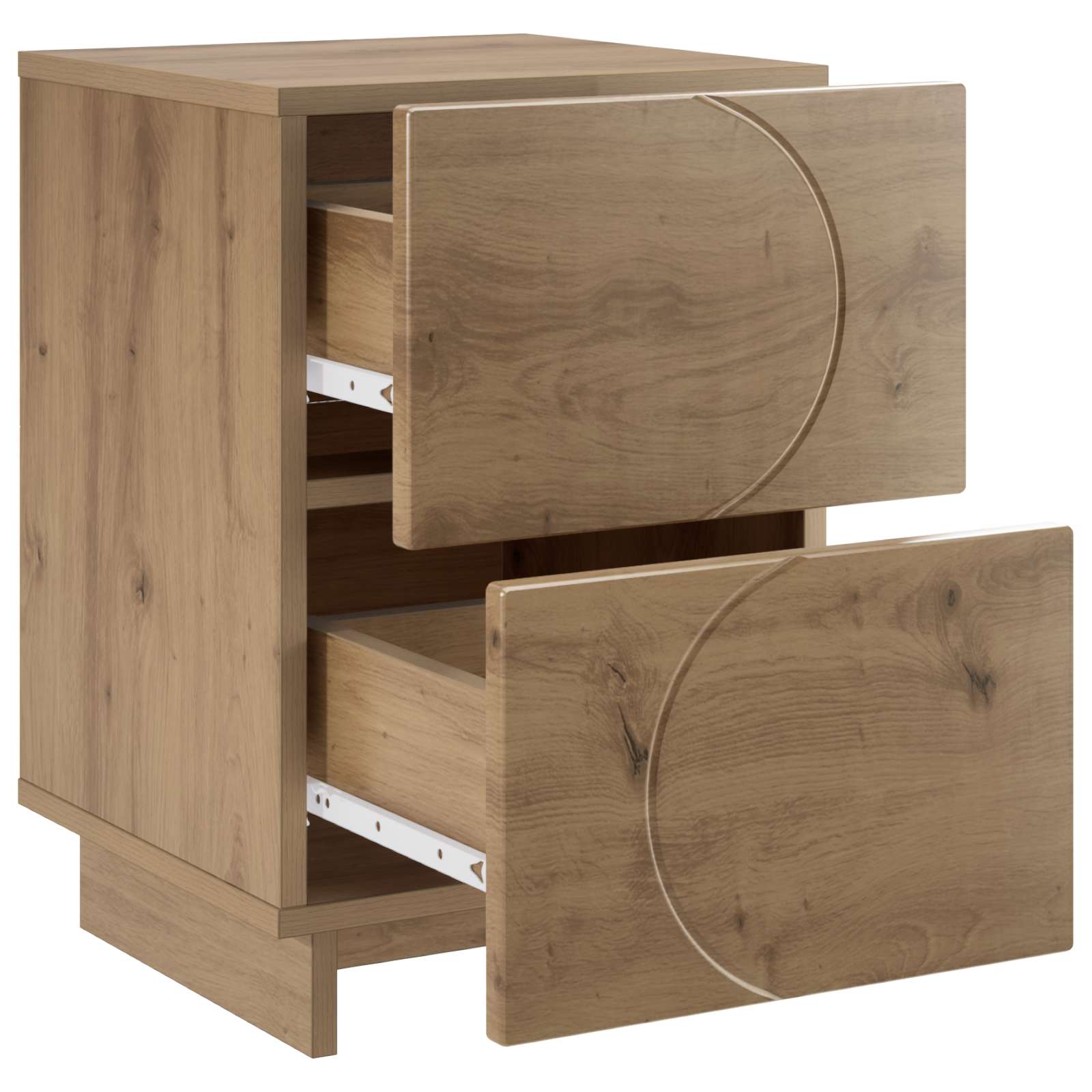 Nachtkastje Artisanaal eiken 33,5 x 34,5 x 50 cm Bewerkt hout
