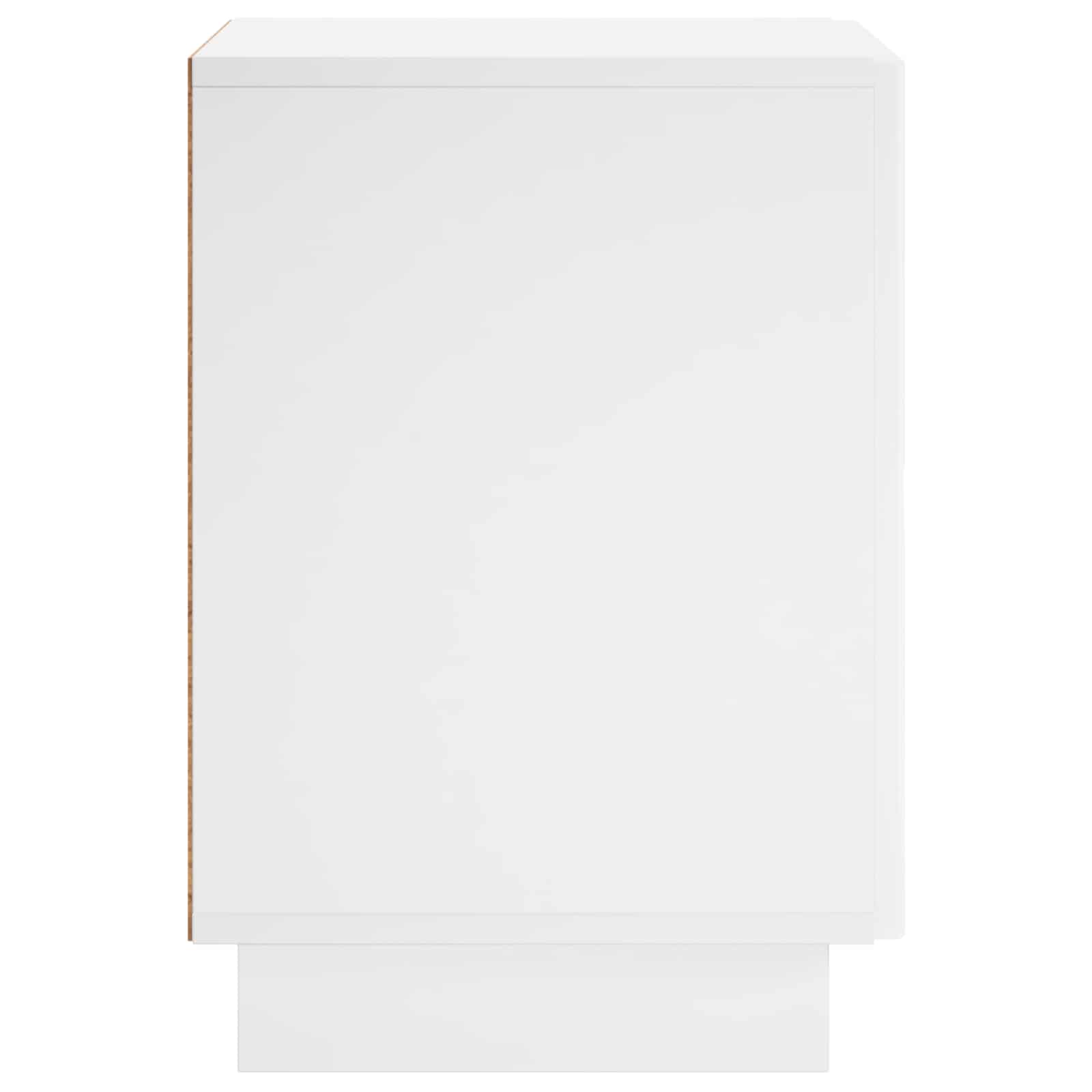 Nachtkastje 2 st Wit 33,5 x 34,5 x 50 cm Bewerkt hout