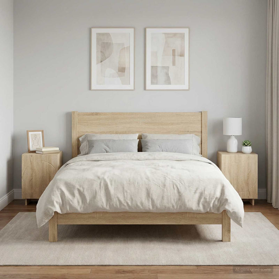 Nachtkastje 2 st Sonoma Eiken 33,5 x 34,5 x 50 cm Bewerkt hout