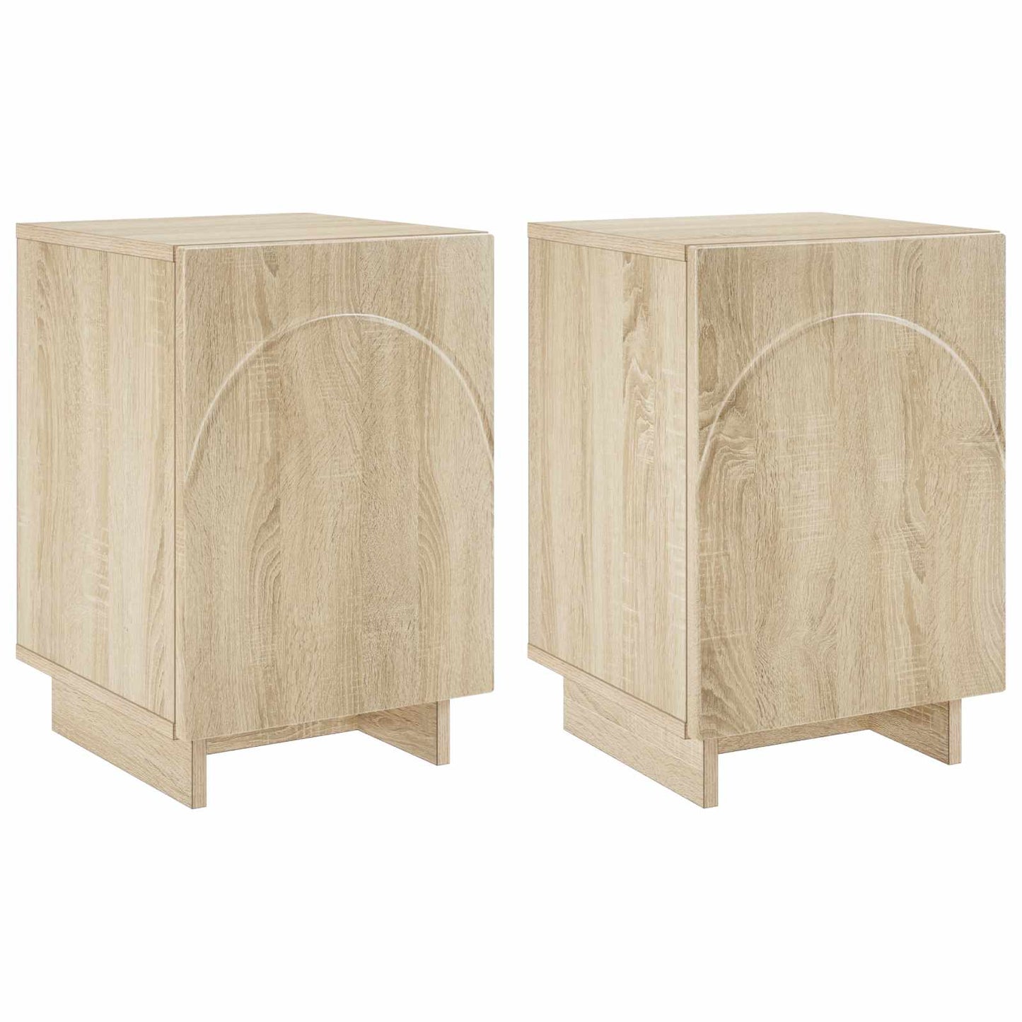 Nachtkastje 2 st Sonoma Eiken 33,5 x 34,5 x 50 cm Bewerkt hout
