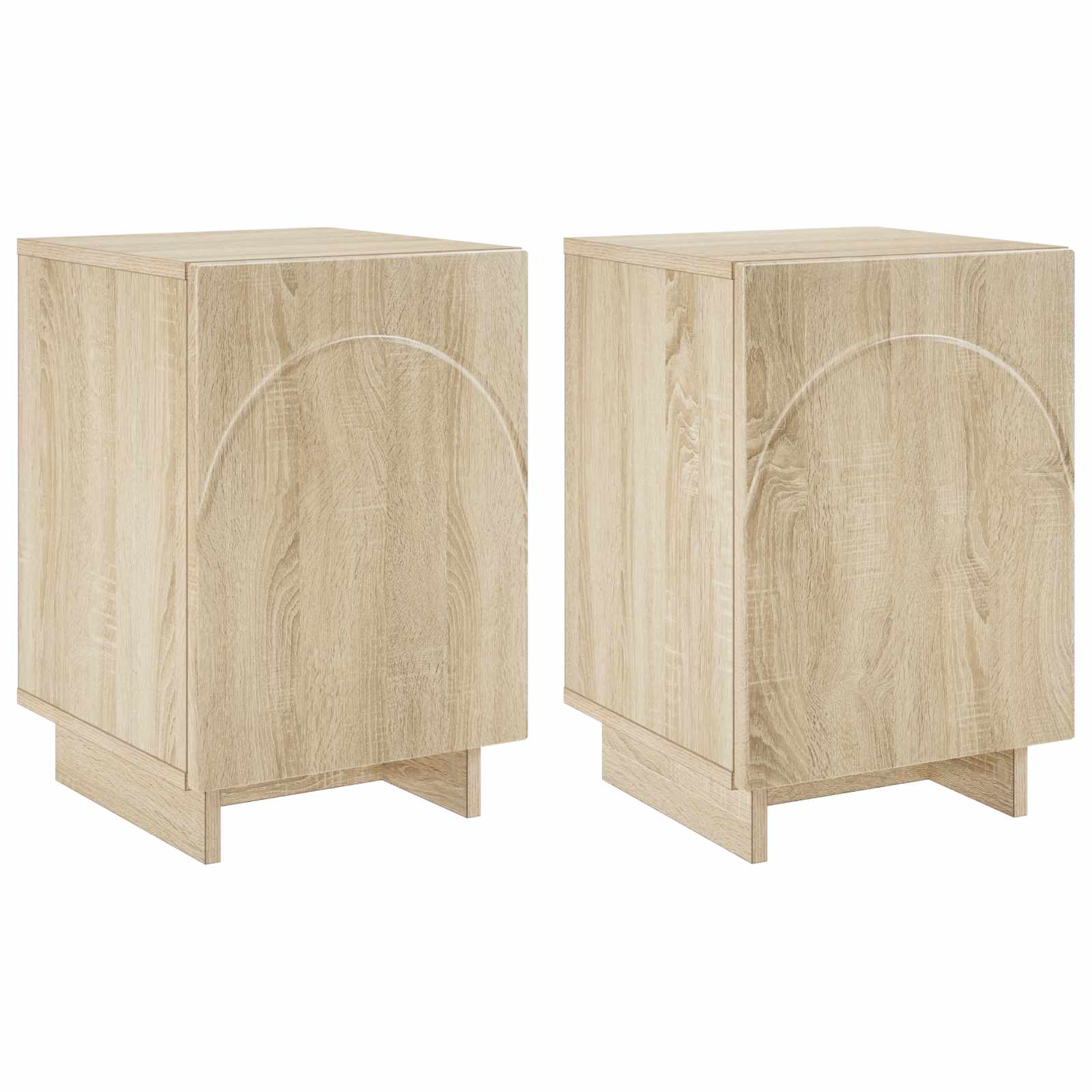 Nachtkastje 2 st Sonoma Eiken 33,5 x 34,5 x 50 cm Bewerkt hout