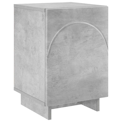 Nachtkastje Betongrijs 33,5 x 34,5 x 50 cm Bewerkt hout
