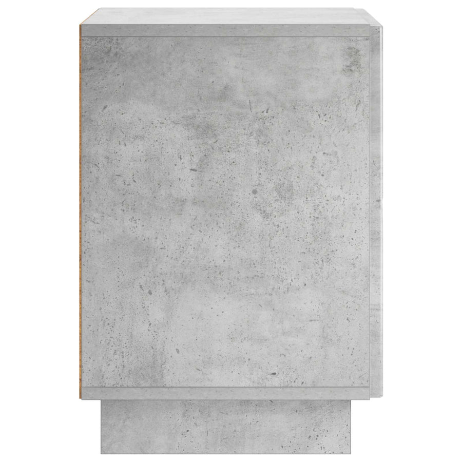 Nachtkastje Betongrijs 33,5 x 34,5 x 50 cm Bewerkt hout