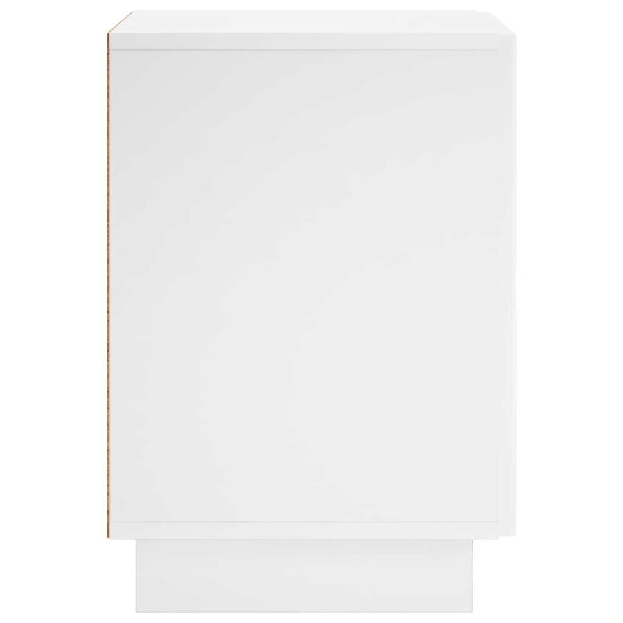 Nachtkastje Hoogglans Wit 33,5 x 34,5 x 50 cm Bewerkt hout