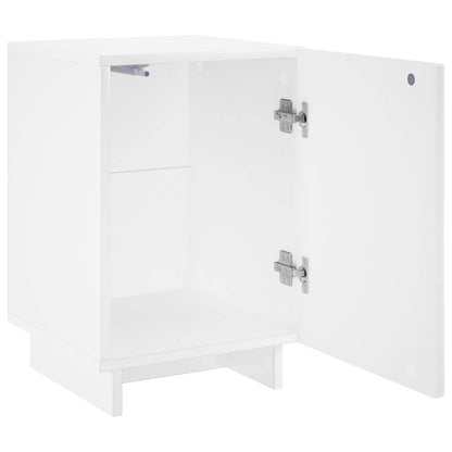 Nachtkastje 2 st Hoogglans Wit 33,5 x 34,5 x 50 cm Bewerkt hout