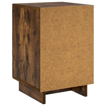 Nachtkastje 2 st Gerookt eiken 33,5 x 34,5 x 50 cm Bewerkt hout