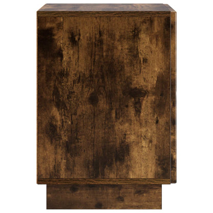 Nachtkastje 2 st Gerookt eiken 33,5 x 34,5 x 50 cm Bewerkt hout