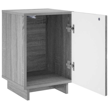 Nachtkastje 2 st Grijs Sonoma 33,5 x 34,5 x 50 cm Bewerkt hout